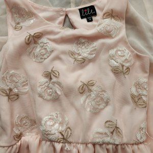 Girls size 10 blush pink dress